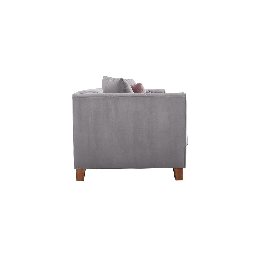 Caravelle 3 Seater Sofa in Silver Fabric Thumbnail 4