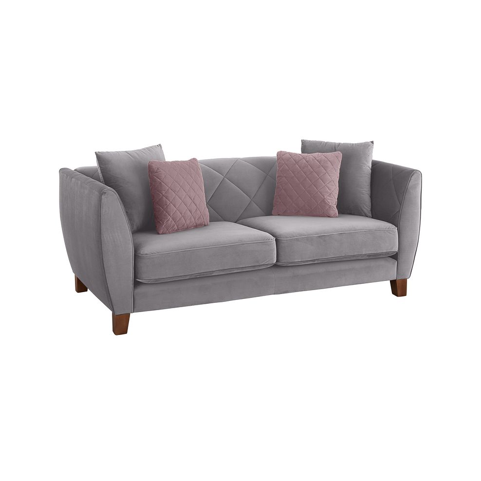 Caravelle 3 Seater Sofa in Silver Fabric
