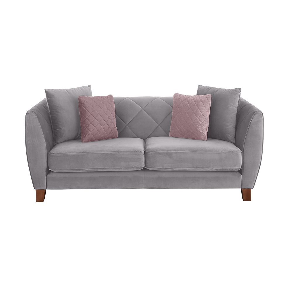 Caravelle 3 Seater Sofa in Silver Fabric 2
