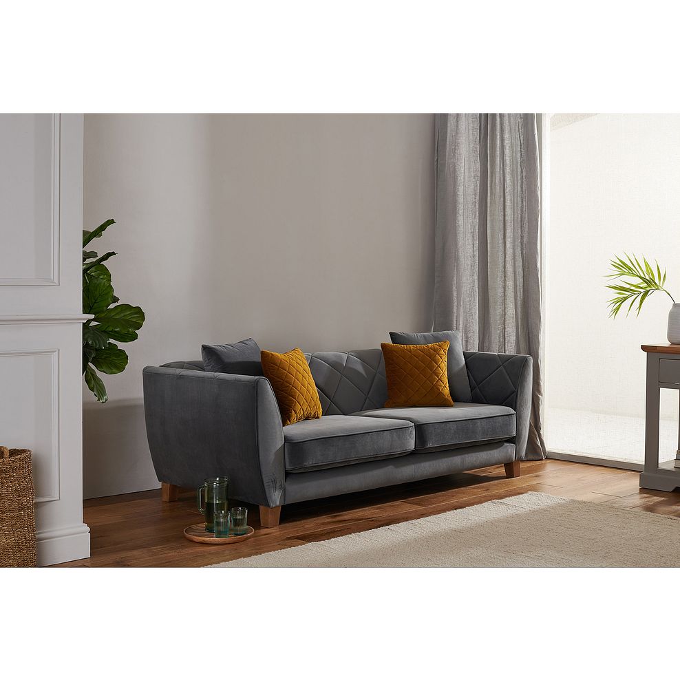 Caravelle 4 Seater Sofa in Anthracite Fabric 1