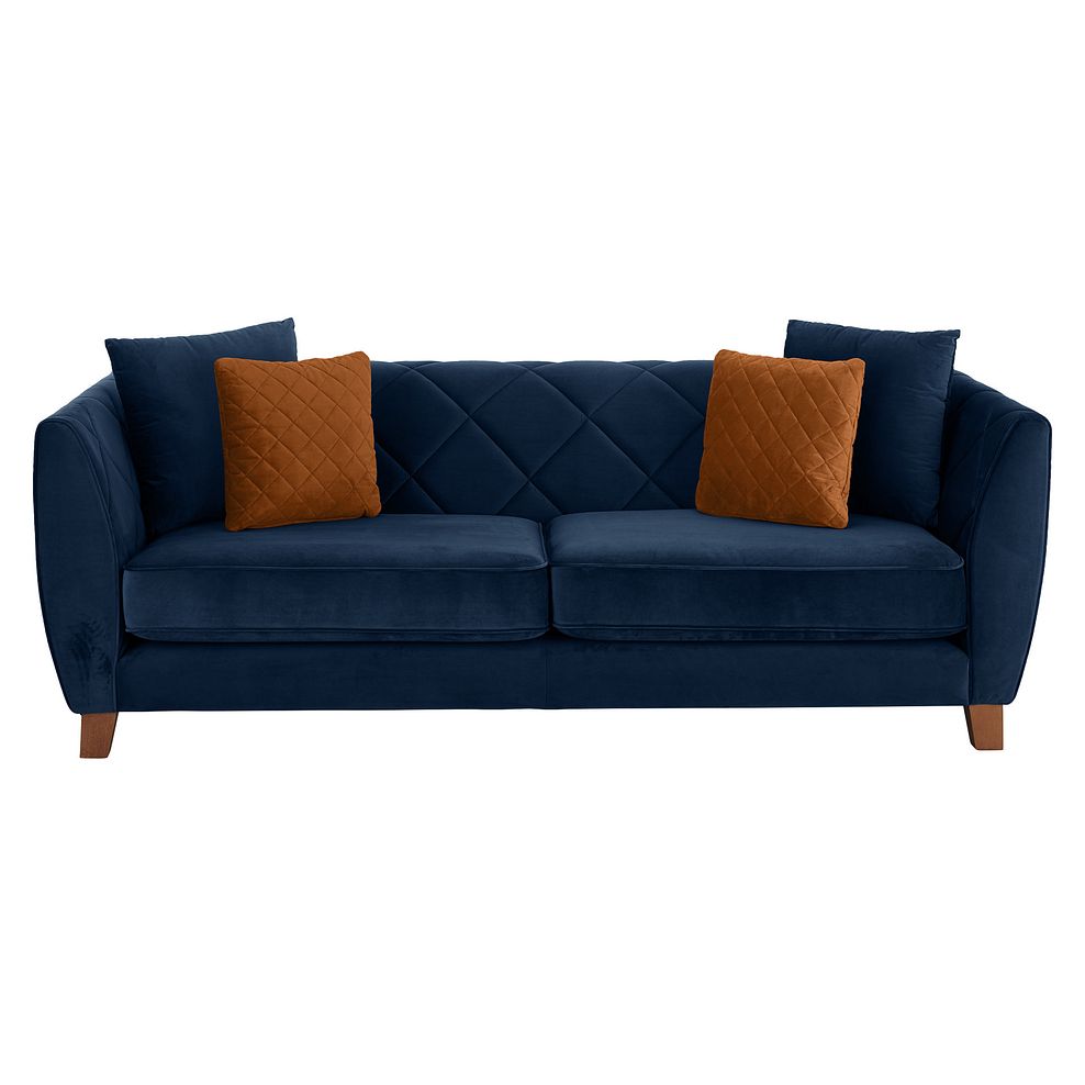 Caravelle 4 Seater Sofa in Blue Fabric Thumbnail 2