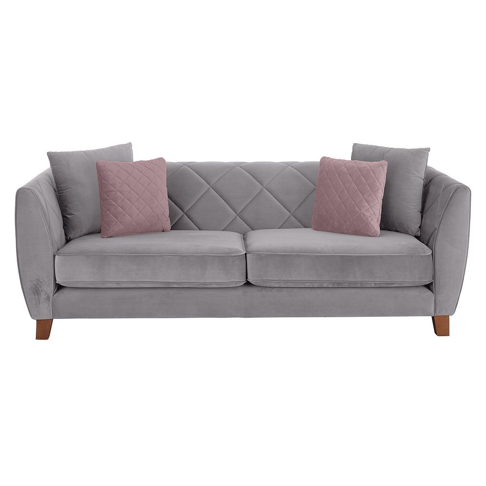 Caravelle 4 Seater Sofa in Silver Fabric Thumbnail 2