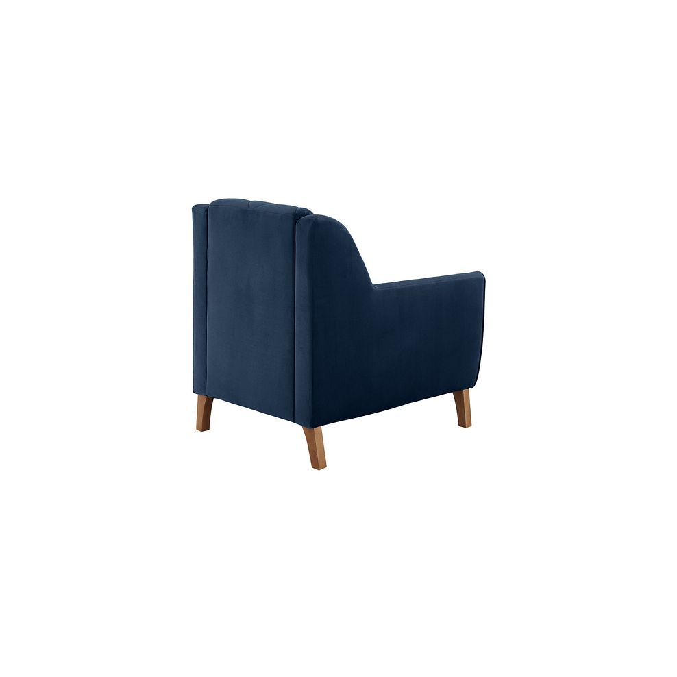 Caravelle Accent Chair in Blue Fabric 3