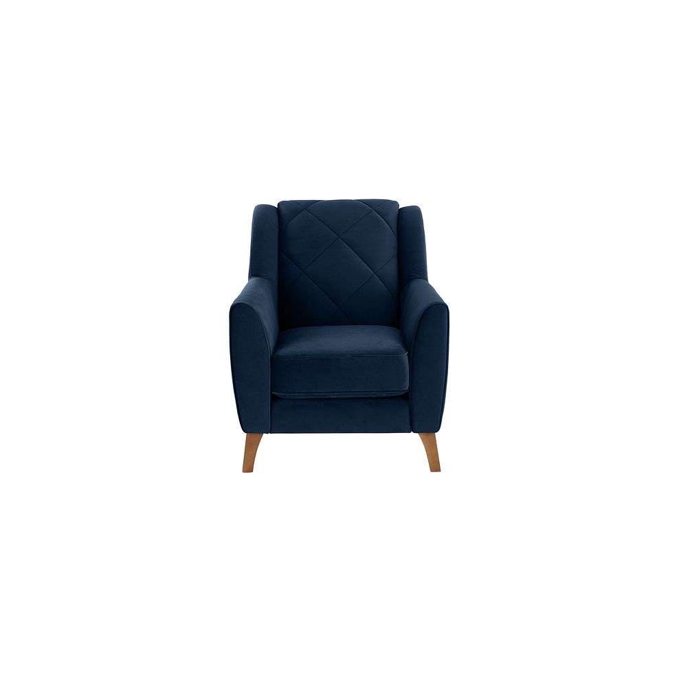 Caravelle Accent Chair in Blue Fabric 2