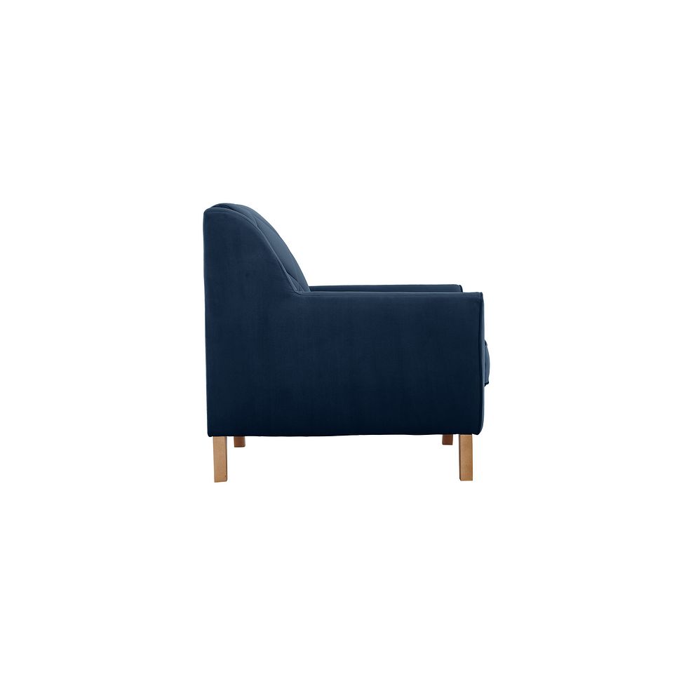 Caravelle Accent Chair in Blue Fabric 4