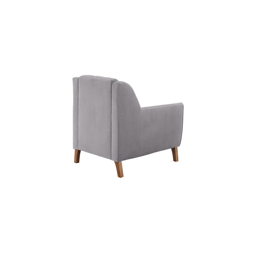 Caravelle Accent Chair in Silver Fabric 3