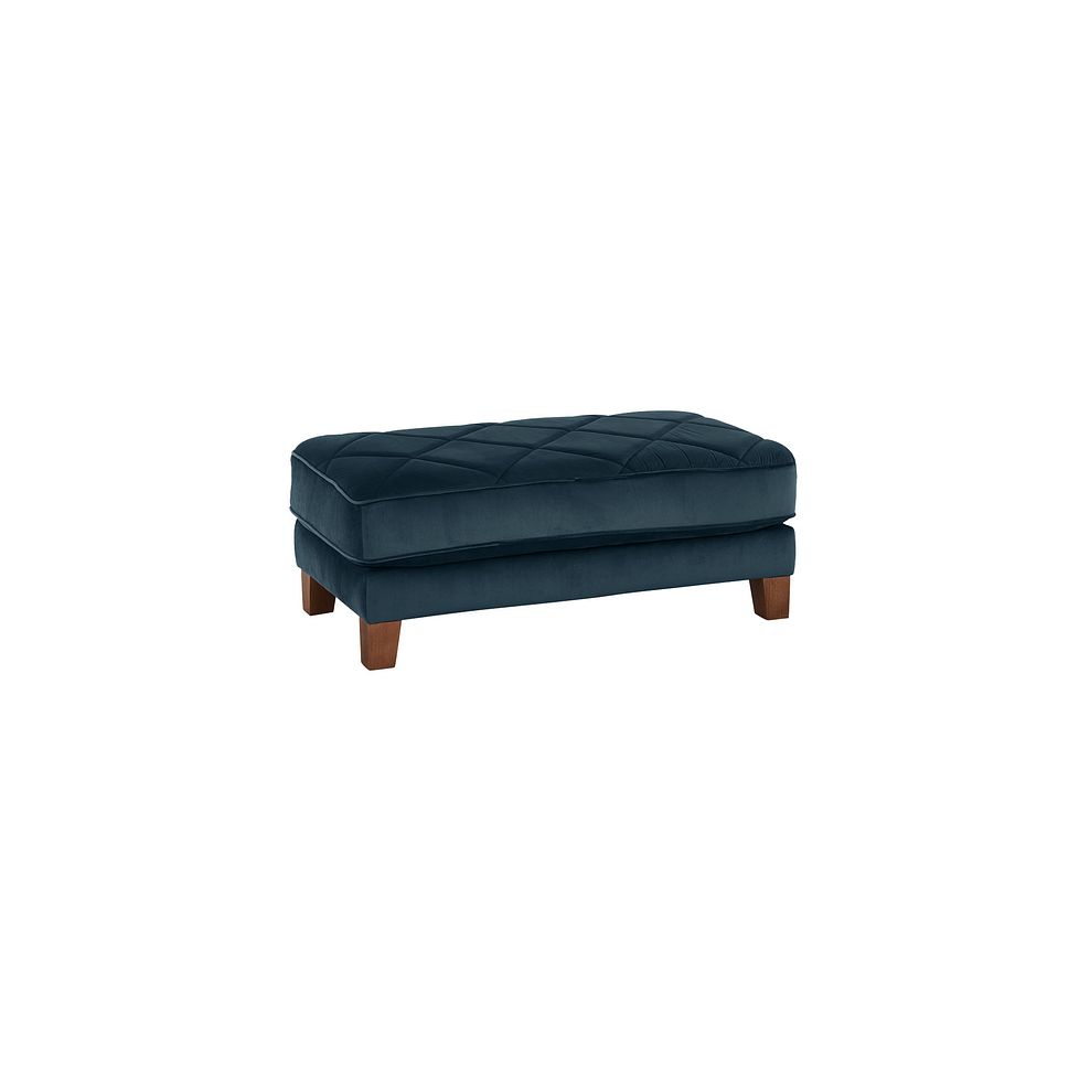 Caravelle Footstool in Azure Fabric 1