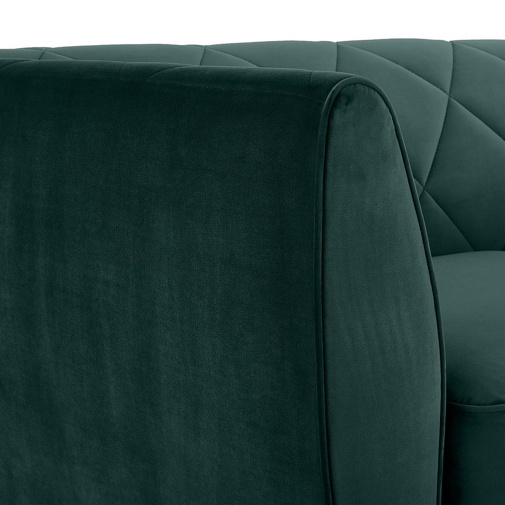 Caravelle 4 Seater Sofa in Dark Green Fabric 7