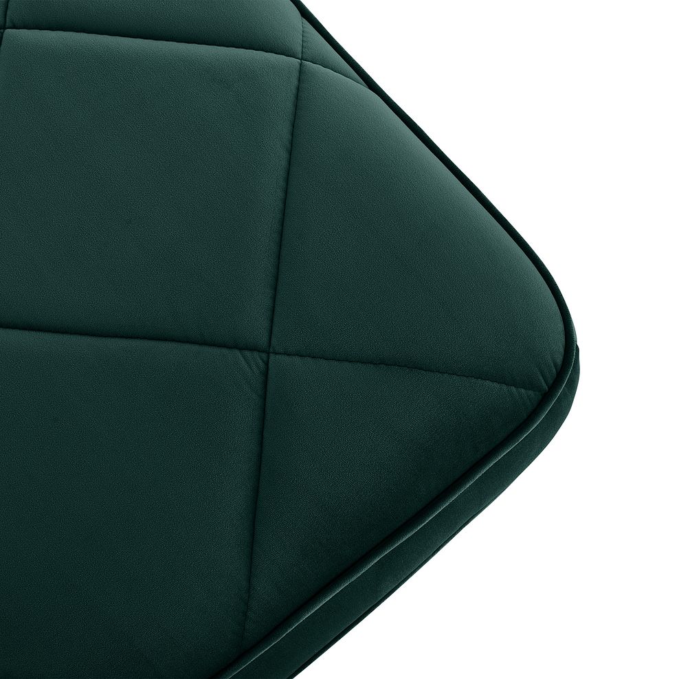 Caravelle Footstool in Dark Green Fabric Thumbnail 5