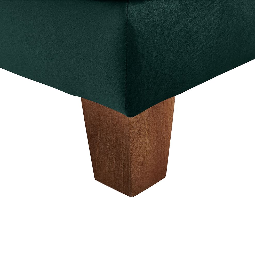 Caravelle Footstool in Dark Green Fabric 4