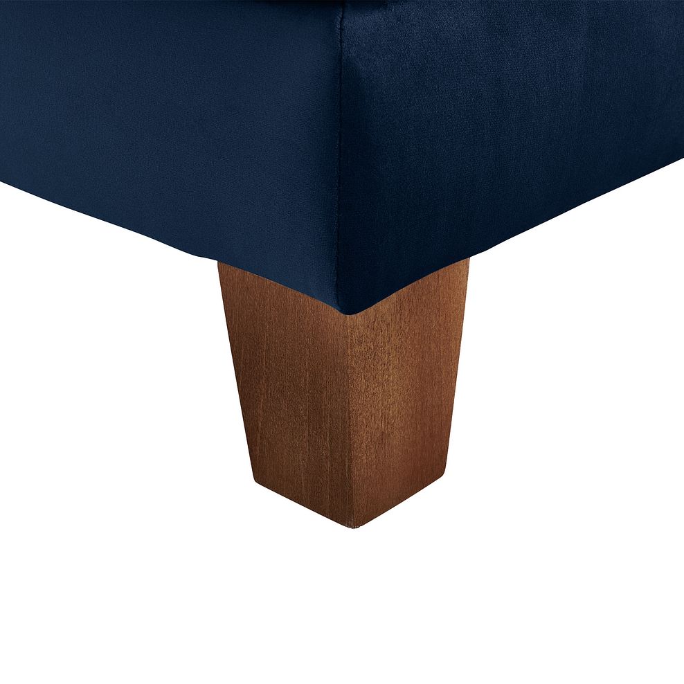 Caravelle Footstool in Blue Fabric 4