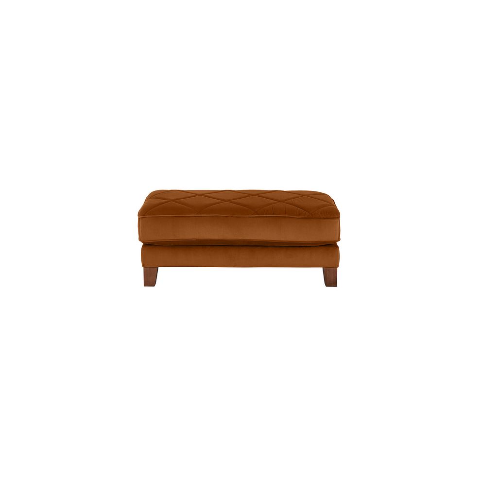 Caravelle Footstool in Mustard Fabric 2