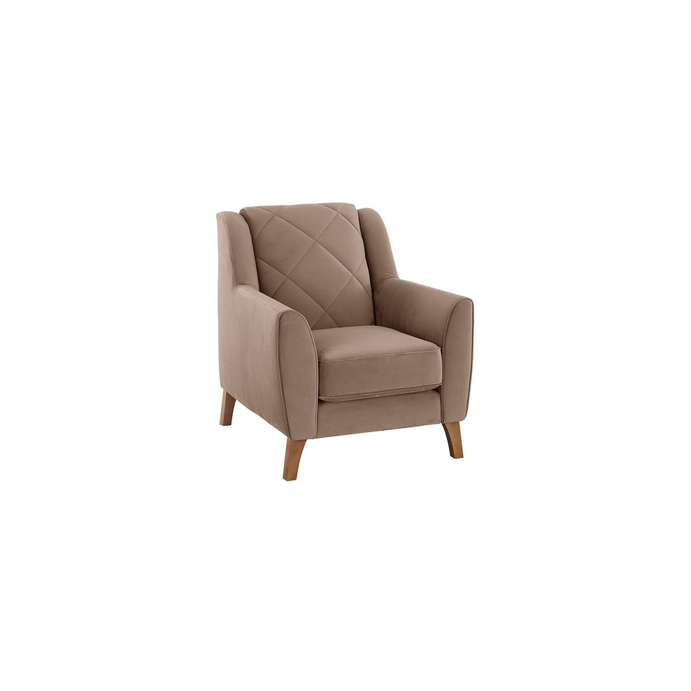 Caravelle Accent Chair in Mocha Fabric 1