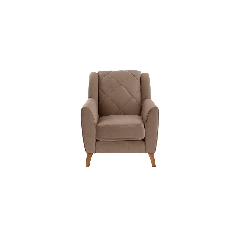 Caravelle Accent Chair in Mocha Fabric 2
