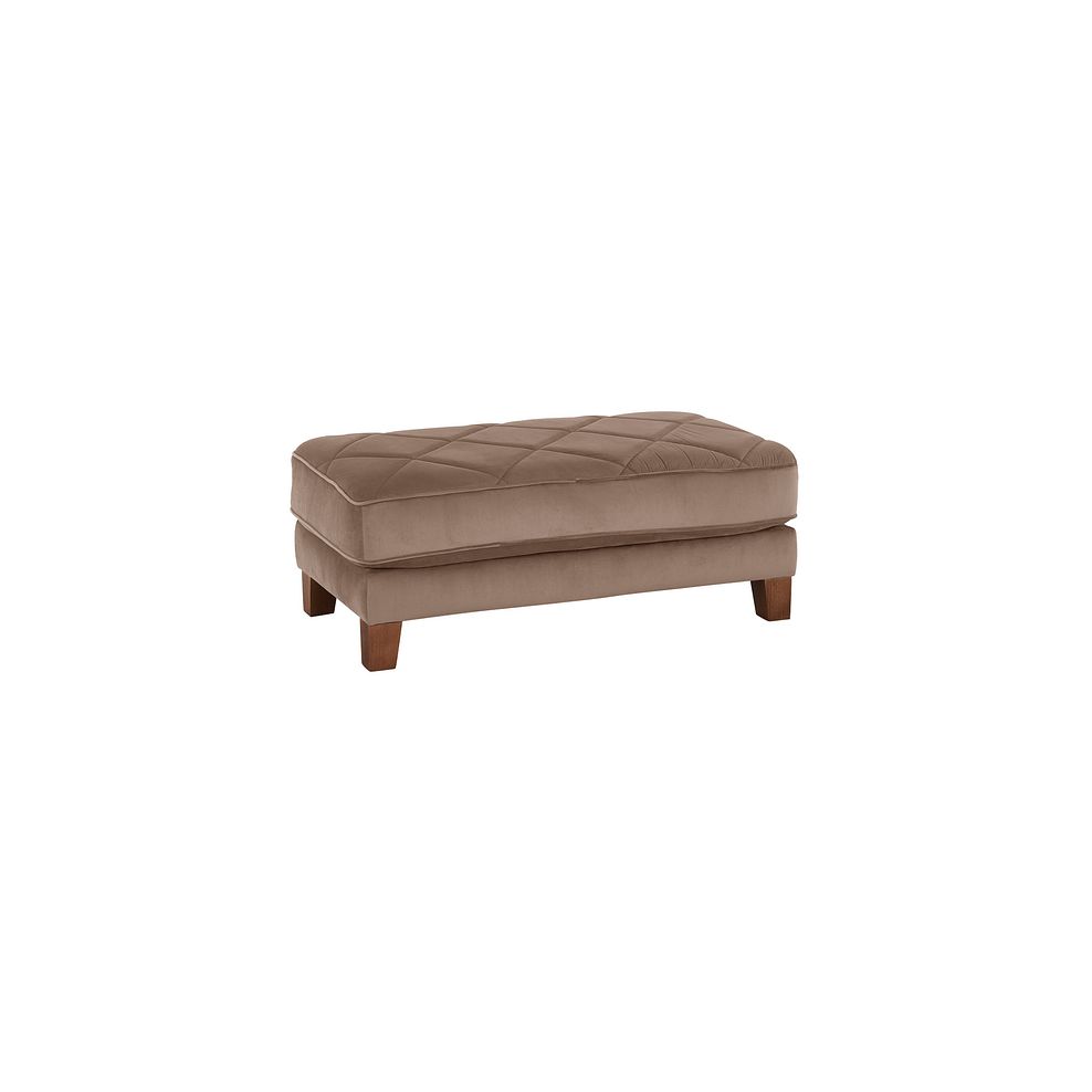 Caravelle Footstool in Mocha Fabric