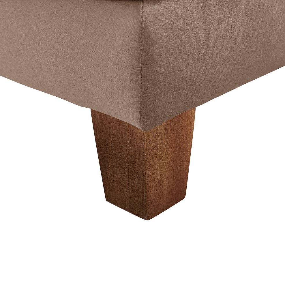Caravelle Footstool in Mocha Fabric 4