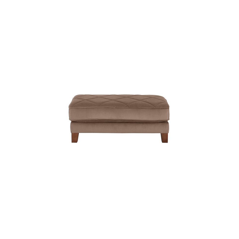 Caravelle Footstool in Mocha Fabric 2