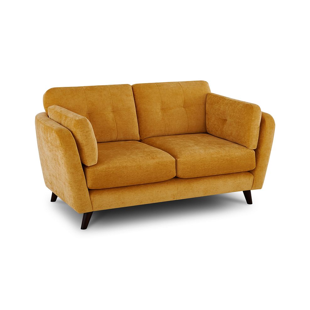 Carlton 2 Seater Sofa in Gold Fabric 3