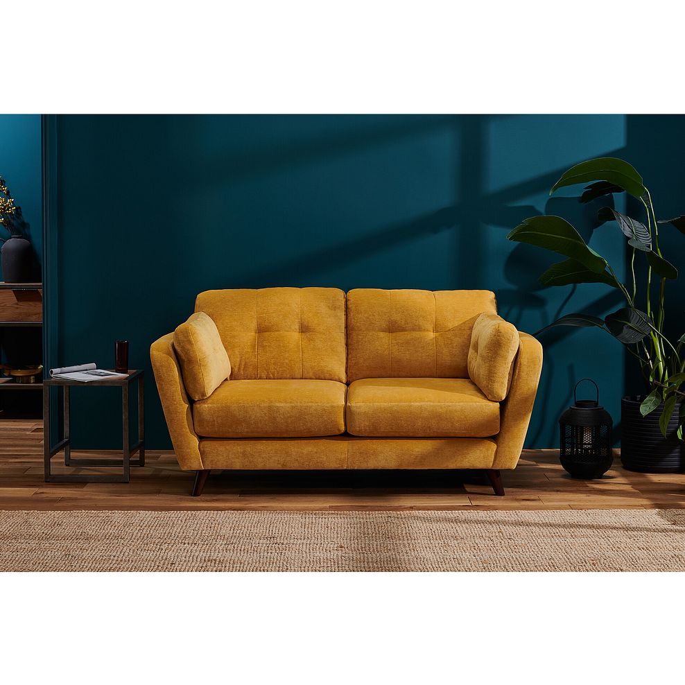Carlton 2 Seater Sofa in Gold Fabric 2