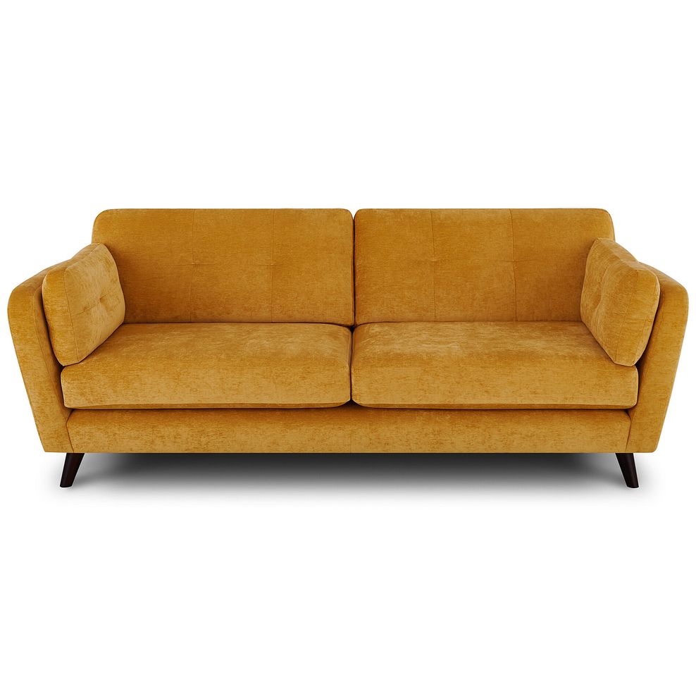 Carlton 4 Seater Sofa in Gold Fabric 4