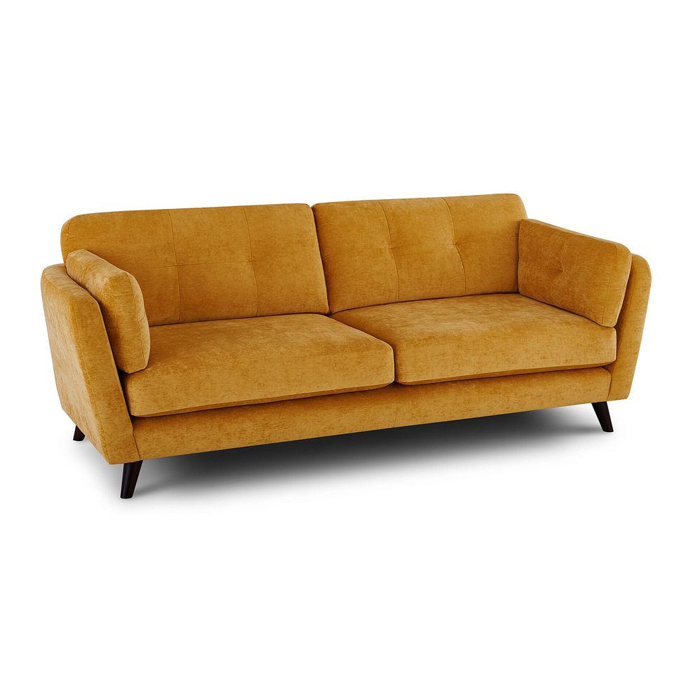 Carlton 4 Seater Sofa in Gold Fabric Thumbnail 3