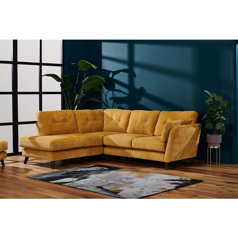 Carlton Gold RightHand Corner Sofa Oak Furnitureland