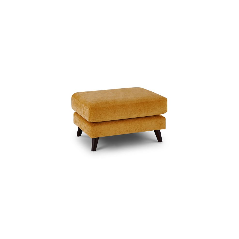 Carlton Footstool in Gold Fabric 2