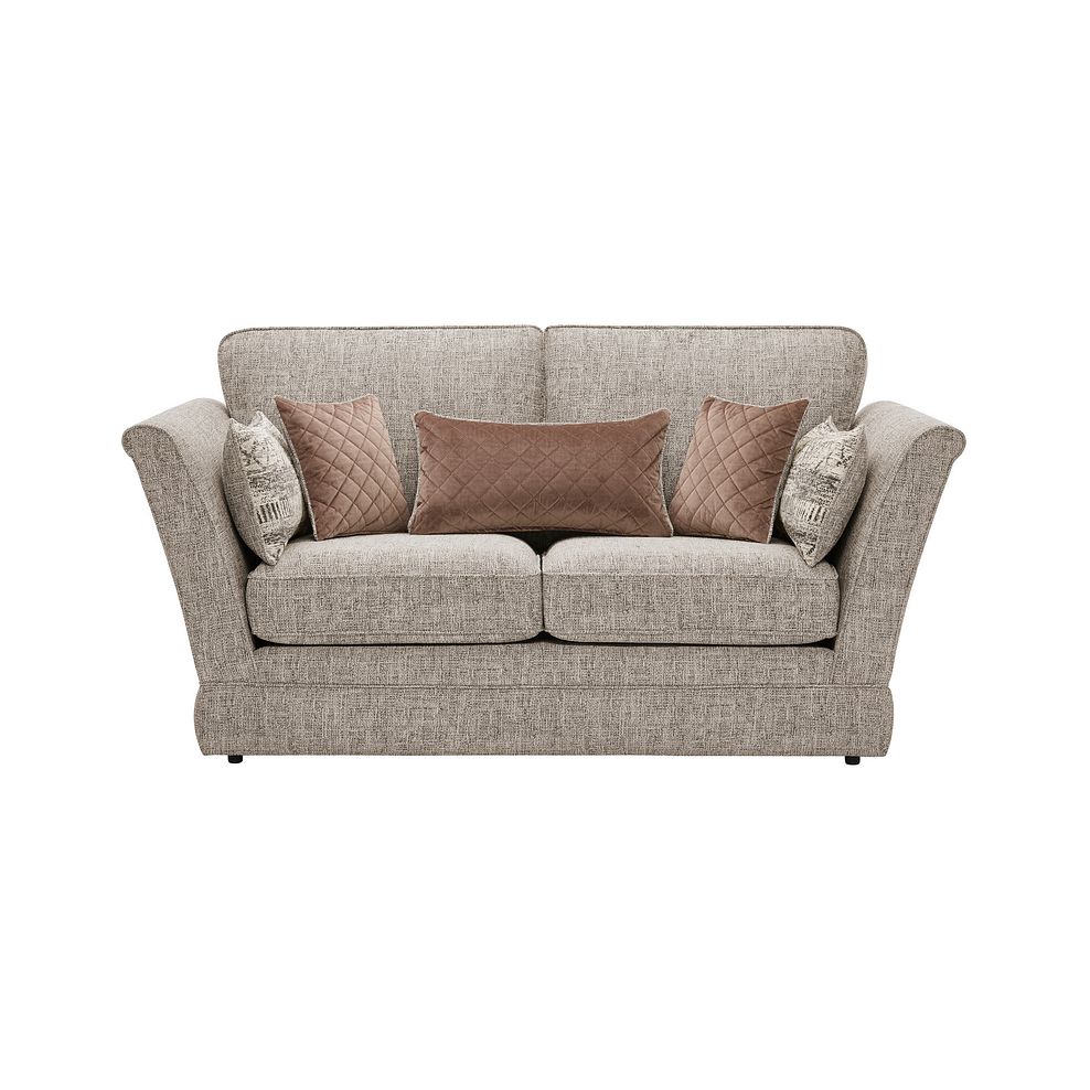 Carrington 2 Seater High Back Sofa in Breathless Fabric - Biscuit Thumbnail 2
