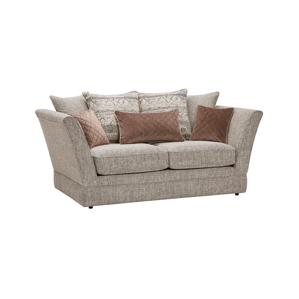 Carrington 2 Seater Pillow Back Sofa in Breathless Fabric - Biscuit