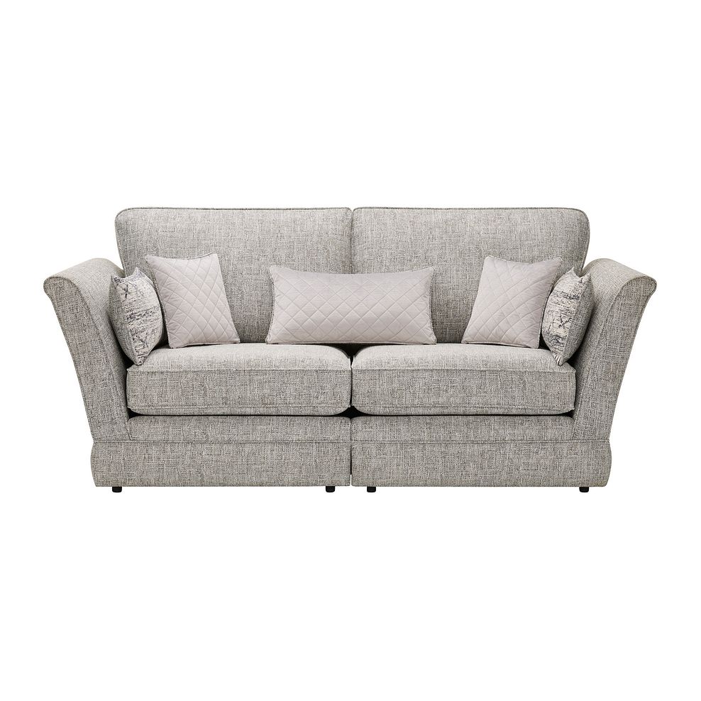 Carrington 3 Seater High Back Sofa in Breathless Fabric - Silver Thumbnail 3