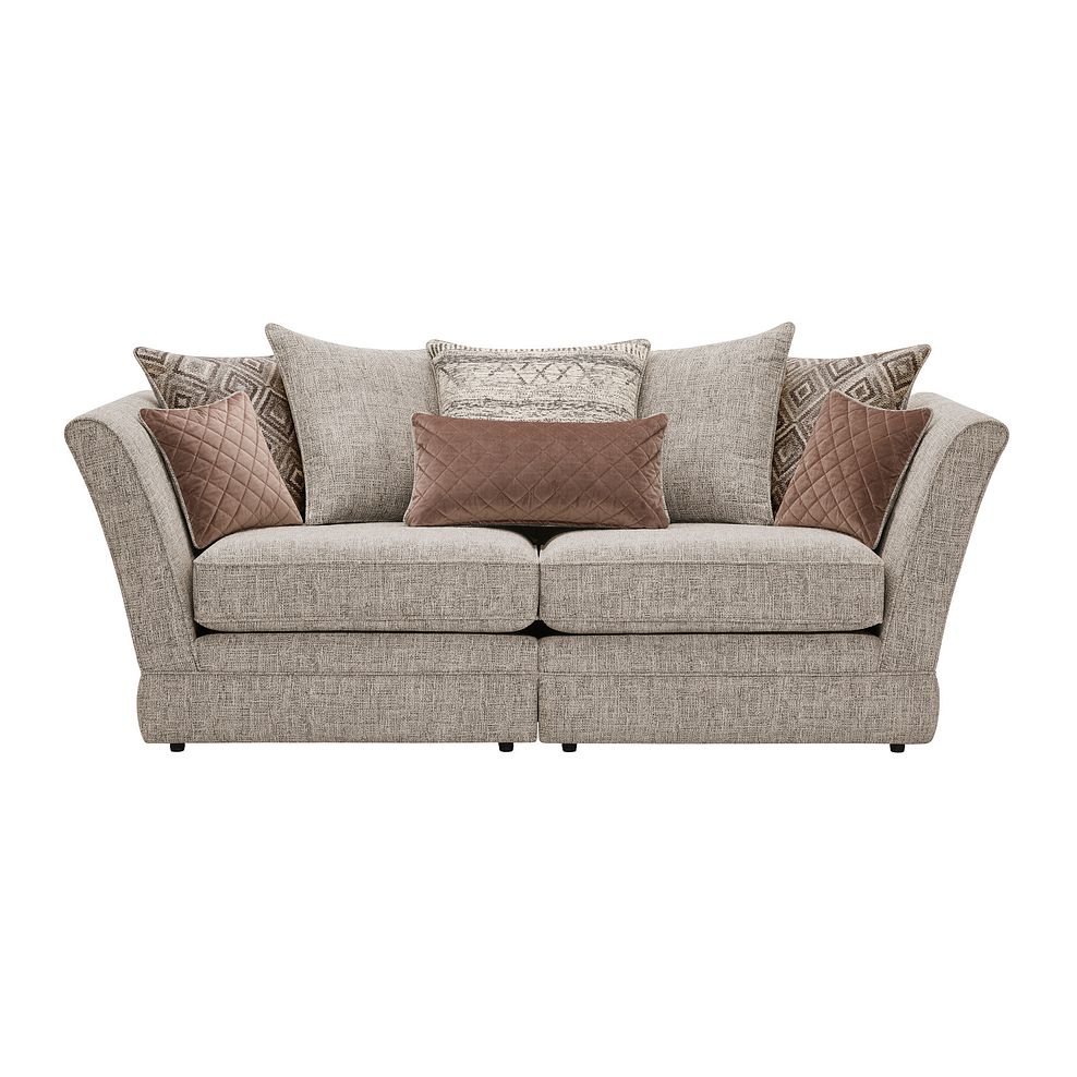 Carrington 3 Seater Pillow Back Sofa in Breathless Fabric - Biscuit Thumbnail 2