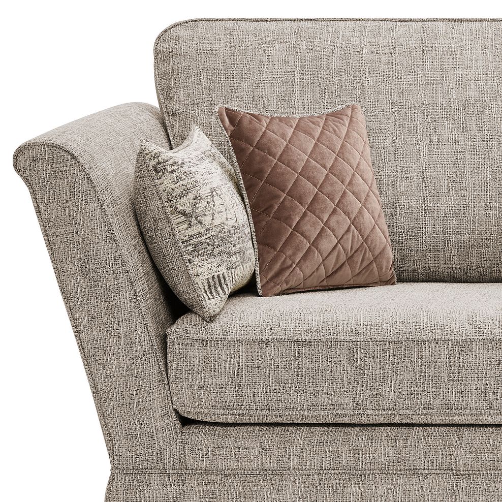 Carrington 4 Seater High Back Sofa in Breathless Fabric - Biscuit Thumbnail 5