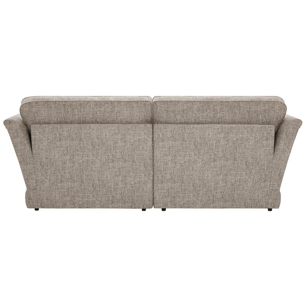 Carrington 4 Seater High Back Sofa in Breathless Fabric - Biscuit Thumbnail 4