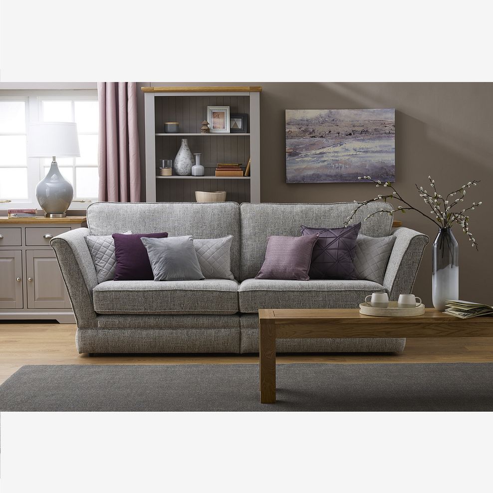 Carrington 4 Seater Sofa in Silver Oak Furniture Land