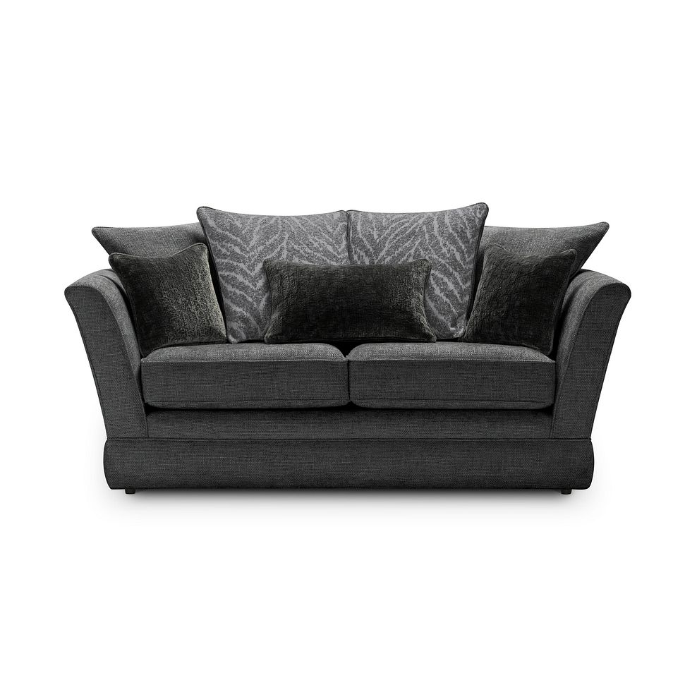 Carrington 2 Seater Pillow Back Sofa in Ava Collection Charcoal Fabric 2