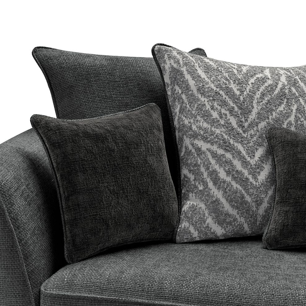 Carrington 2 Seater Pillow Back Sofa in Ava Collection Charcoal Fabric 7