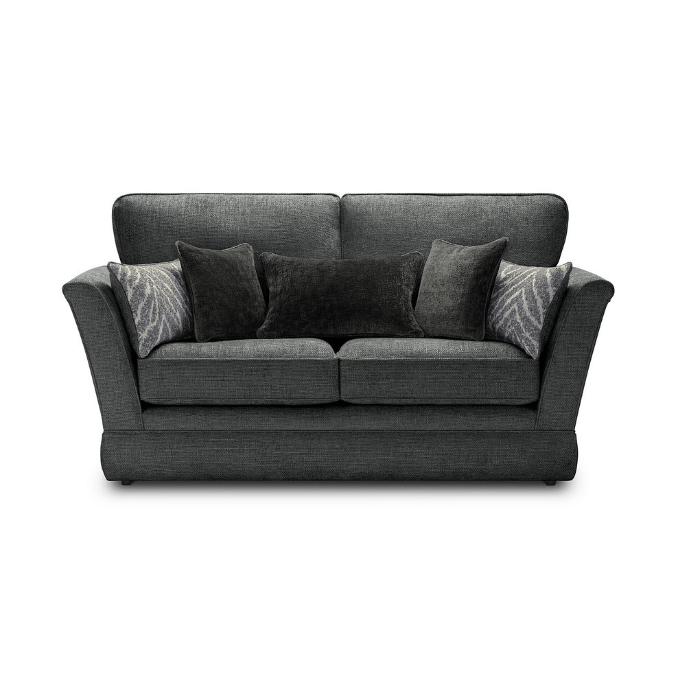 Carrington 2 Seater High Back Sofa in Ava Collection Charcoal Fabric 2