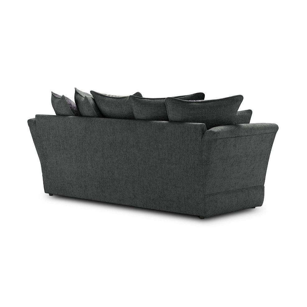 Carrington 3 Seater Pillow Back Sofa in Ava Collection Charcoal Fabric 3