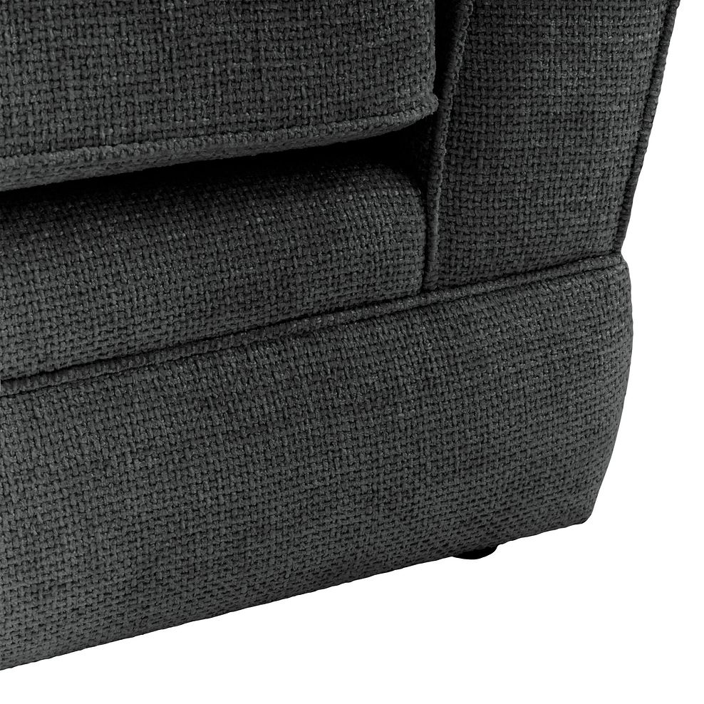 Carrington 3 Seater Pillow Back Sofa in Ava Collection Charcoal Fabric 5