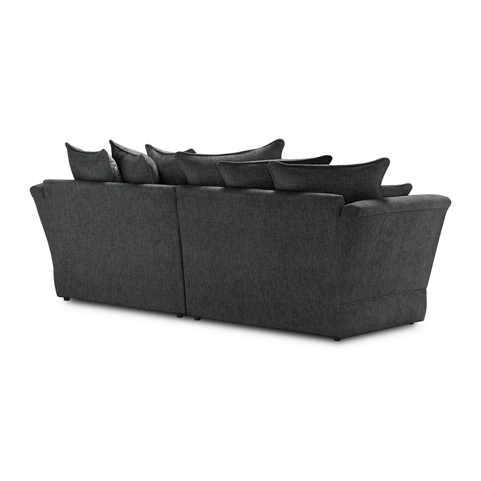 Carrington 4 Seater Pillow Back Sofa in Ava Collection Charcoal Fabric 3