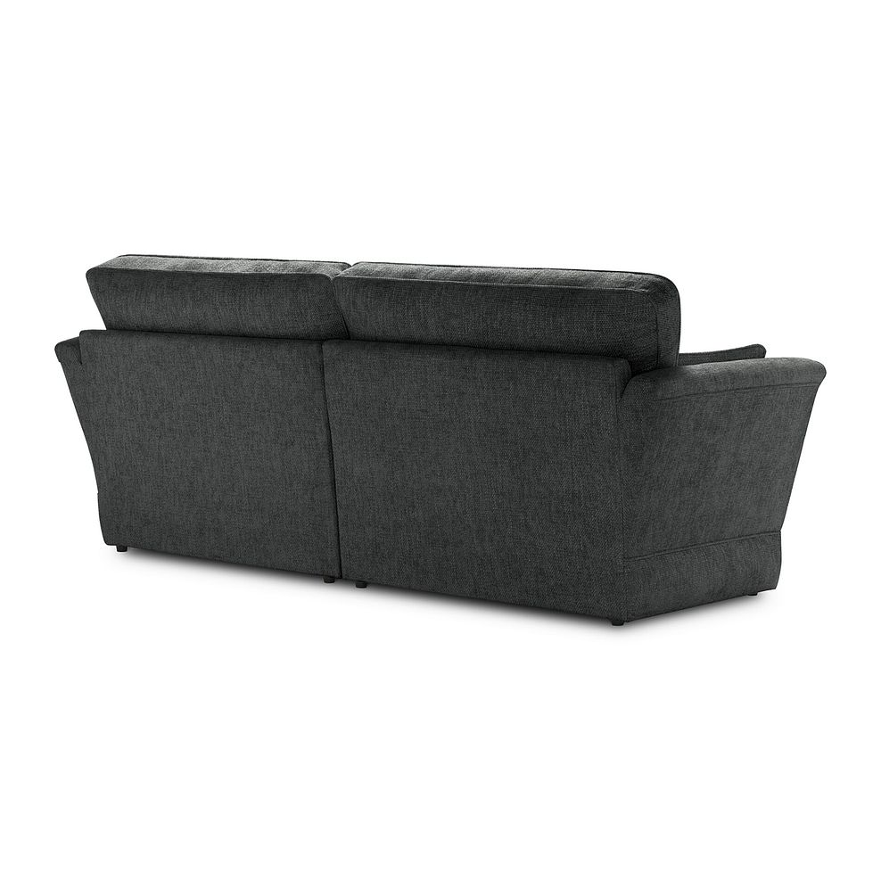 Carrington 4 Seater High Back Sofa in Ava Collection Charcoal Fabric 3