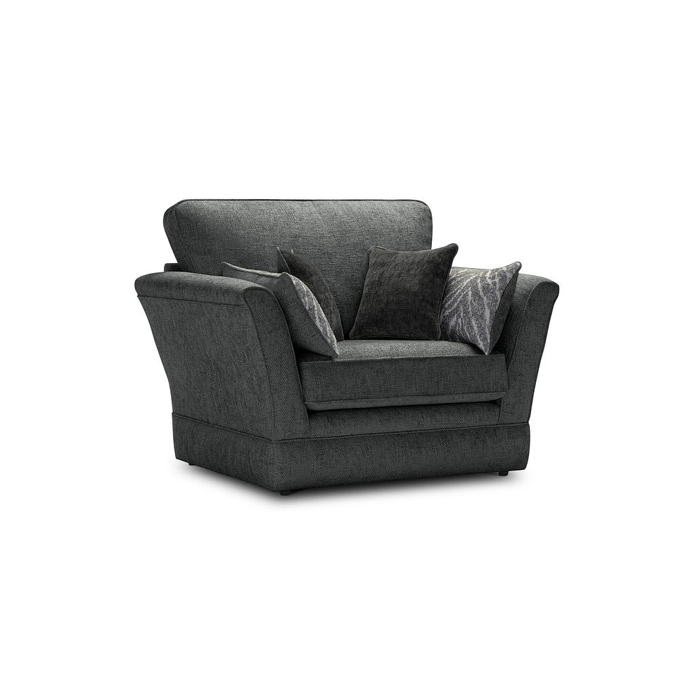 Carrington Loveseat in Ava Collection Charcoal Fabric 1