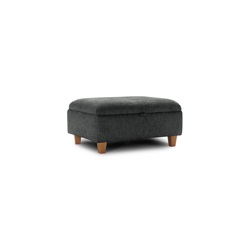 Carrington Storage Footstool in Ava Collection Charcoal Fabric