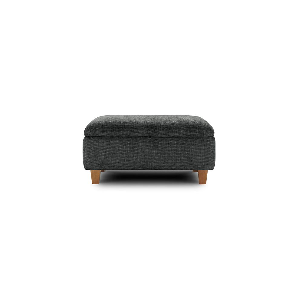 Carrington Storage Footstool in Ava Collection Charcoal Fabric Thumbnail 2