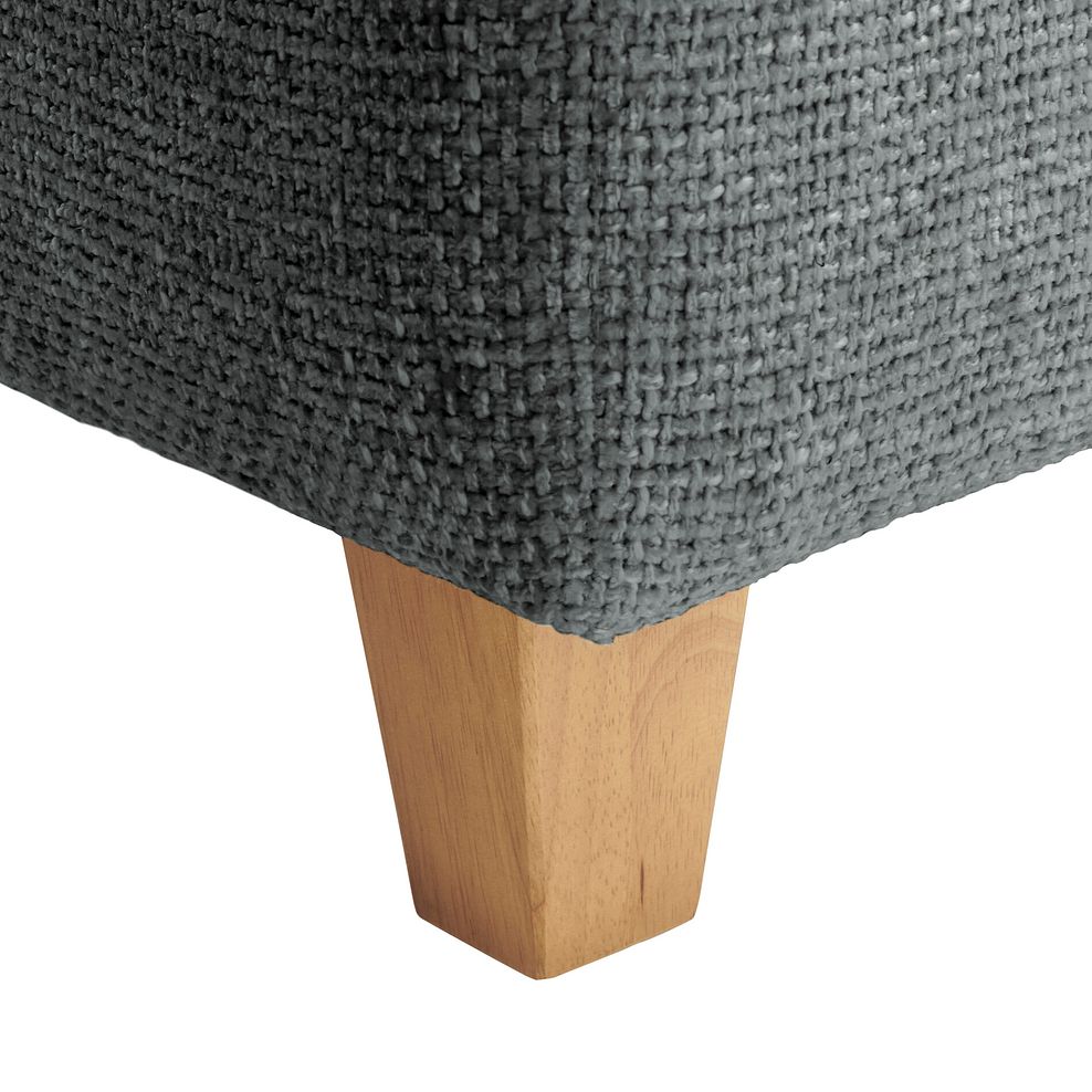 Carrington Storage Footstool in Ava Collection Charcoal Fabric Thumbnail 5
