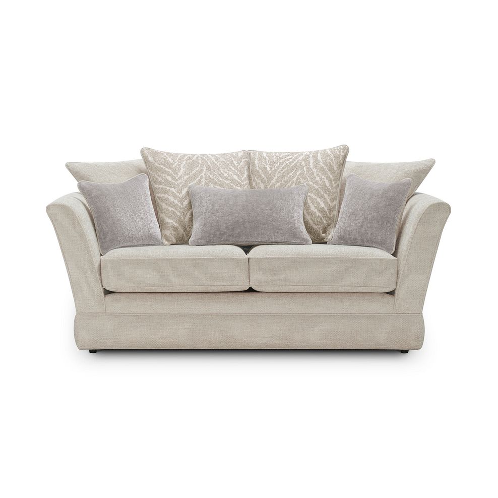 Carrington 2 Seater Pillow Back Sofa in Ava Collection Natural with Stone Scatters 2