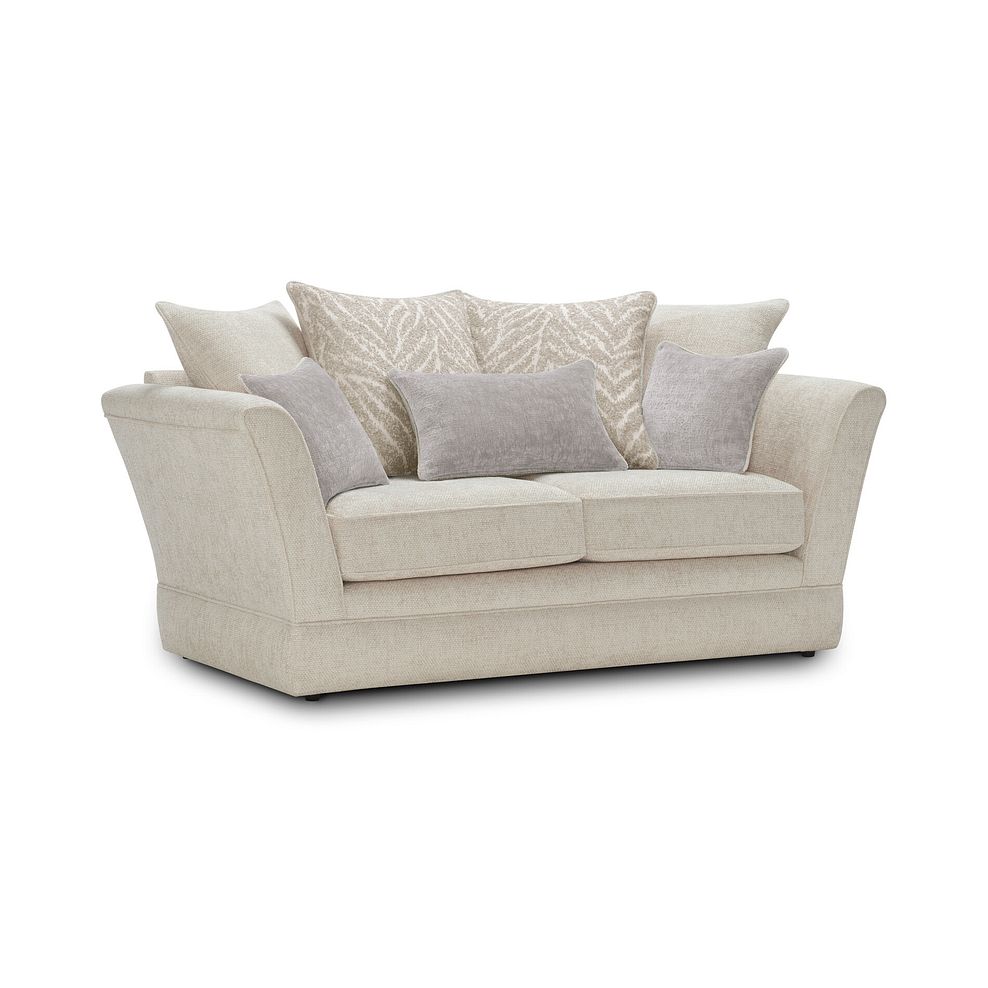 Carrington 2 Seater Pillow Back Sofa in Ava Collection Natural with Stone Scatters 1