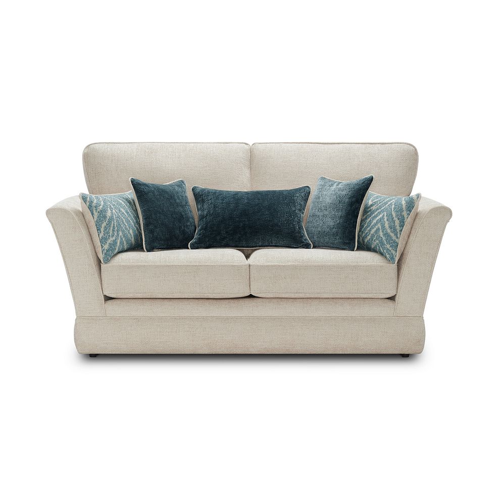 Carrington 2 Seater High Back Sofa in Ava Collection Natural Fabric 4