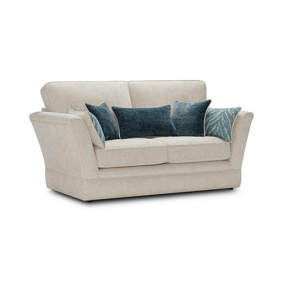 Carrington 2 Seater High Back Sofa in Ava Collection Natural Fabric 3