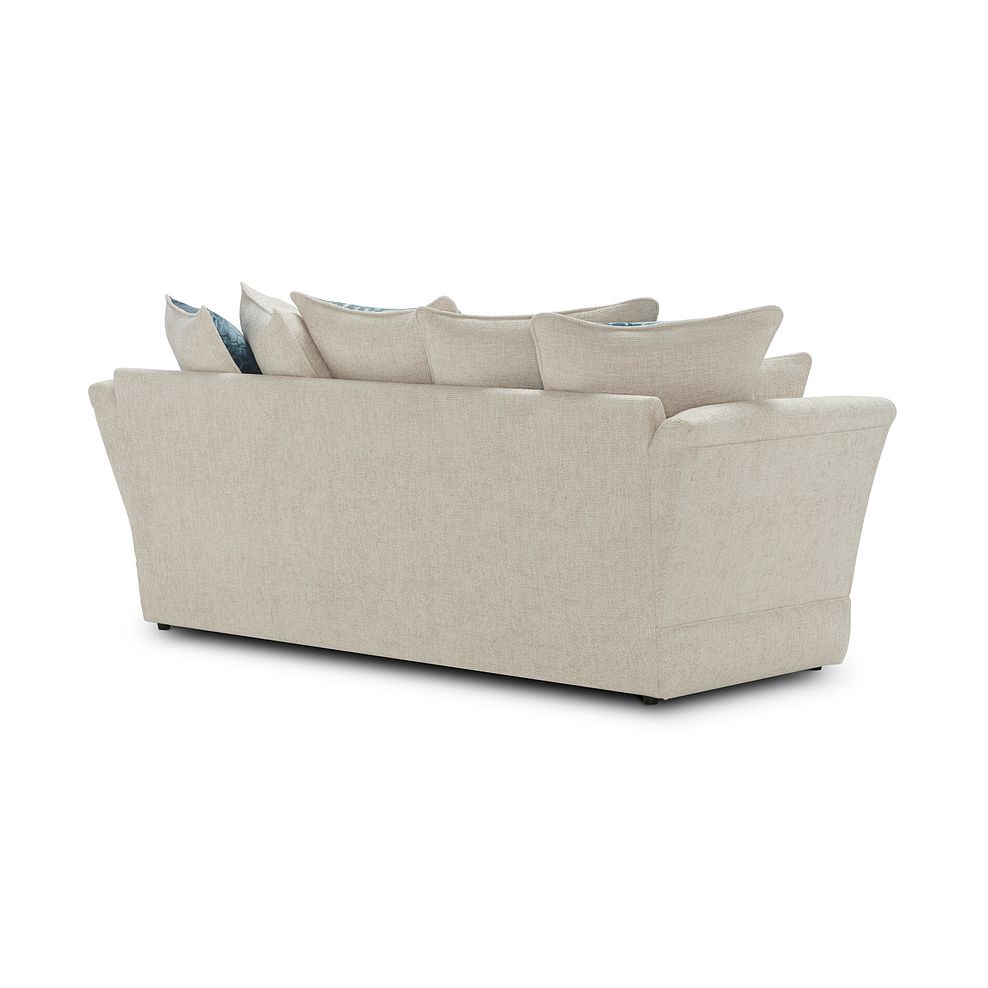 Carrington 3 Seater Pillow Back Sofa in Ava Collection Natural Fabric 5